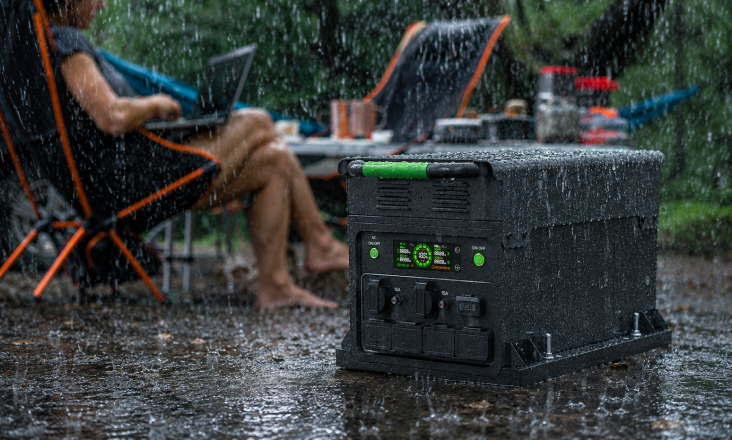 A Waterproof Portable Camping Power Station with IP66 Rating